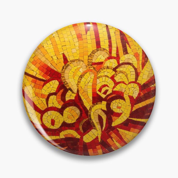 Item preview, Abstracted Floral - Mesmeric Mosaic in Bold Yellows Reds and Oranges designed and sold by Georgia Mizuleva.