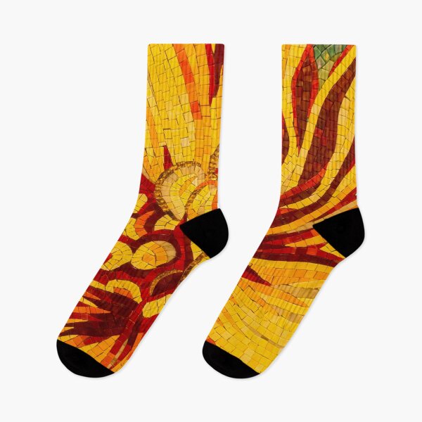 Item preview, Abstracted Floral - Mesmeric Mosaic in Bold Yellows Reds and Oranges designed and sold by Georgia Mizuleva.