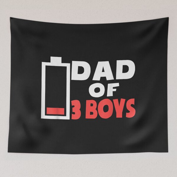 Item preview, Mens Funny Fathers Day Shirts Tired Dad Of 3 Boys Three Sons Cute designed and sold by alyssanmpmju.