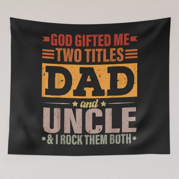 Item preview, Mens God Gifted Me Two Titles Dad And Uncle Funny Fathers Day TShirt10 designed and sold by alyssanmpmju.