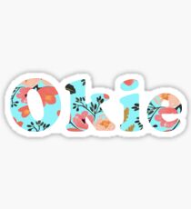 Okie in prairie flower Sticker