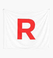Team Rocket Pokemon Logo Wall Tapestry