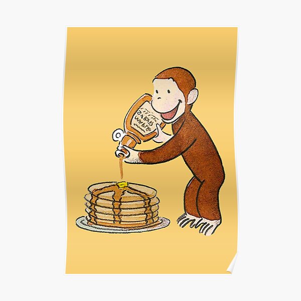 "Curious making pancakes" Poster for Sale by monkeymerch