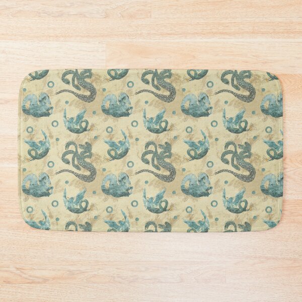 Item preview, Mythical creatures. Ghidorah. Siren. Hippocampus. Seamless pattern designed and sold by Tayastore.