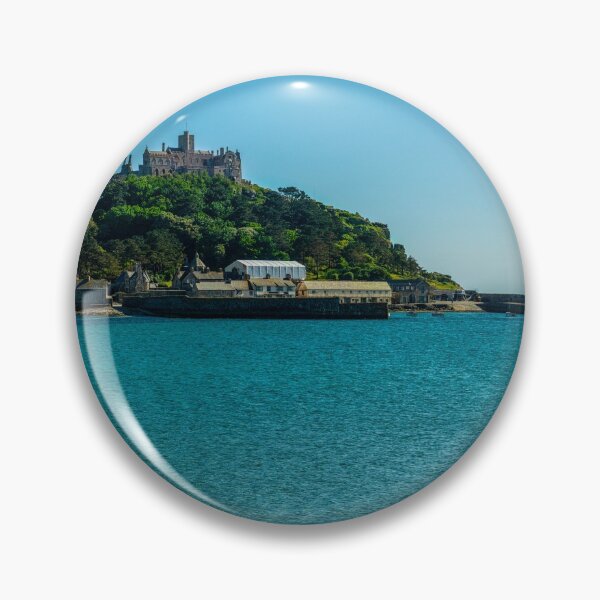Item preview, St Michaels mount Cornwall.summer day ,blue sky and crystal clear water designed and sold by kathleenjean.