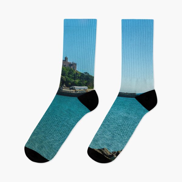 Item preview, St Michaels mount Cornwall.summer day ,blue sky and crystal clear water designed and sold by kathleenjean.
