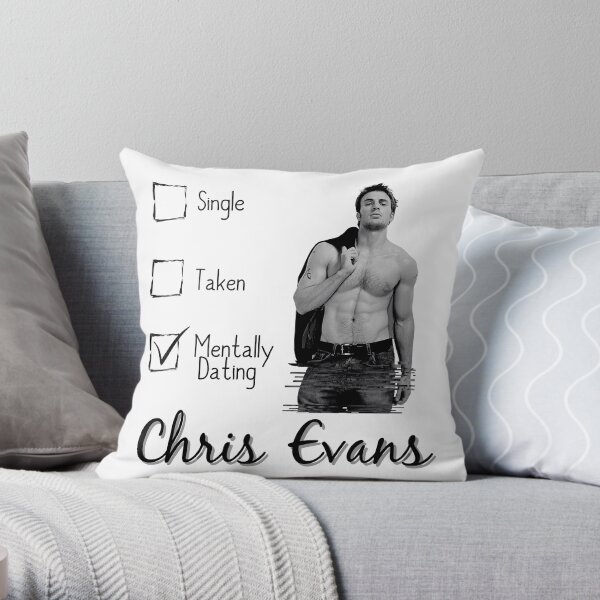 Mentally Dating Chris Evans Throw Pillow