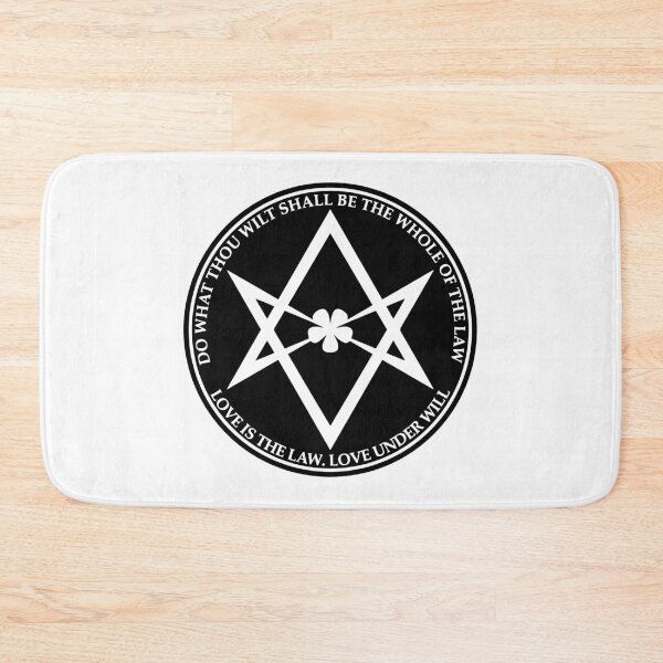 Item preview, Aleister Crowley - DO WHAT THOU WILT SHALL BE THE WHOLE OF THE LAW - Occult - Thelema (Black On White) designed and sold by createdezign.