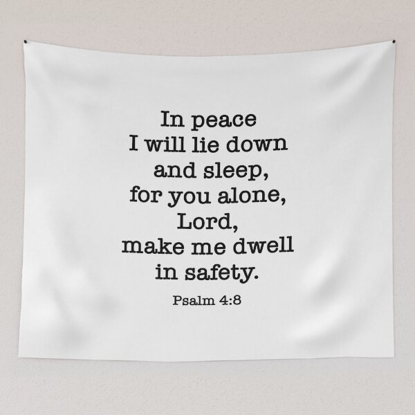 Item preview, Psalm 4:8 "In peace I will lie down and sleep, for you alone, Lord, make me dwell in safety." designed and sold by corbrand.