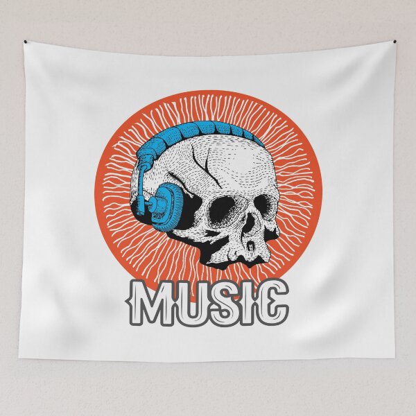 Item preview, Dead Skull Headphone Music T-Shirt designed and sold by Uday24.