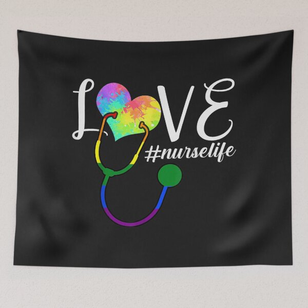 Item preview, Nurse Life RN LPN CNA Healthcare Cheetah Heart LGBT Flag designed and sold by alyssanmpmju.