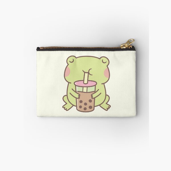 Item preview, Cute Frog Drinking Boba Bubble Tea designed and sold by rustydoodle.