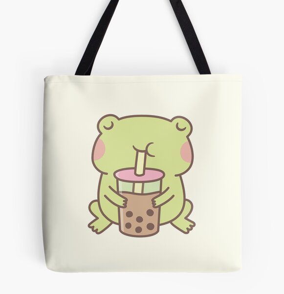 Cartoon Frog Pattern Tote Bag, Shoulder Bag, Canvas Bag, The Best