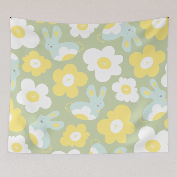 Item preview, Whimsical Boy Baby Bunny And Daisies designed and sold by fatfatin.