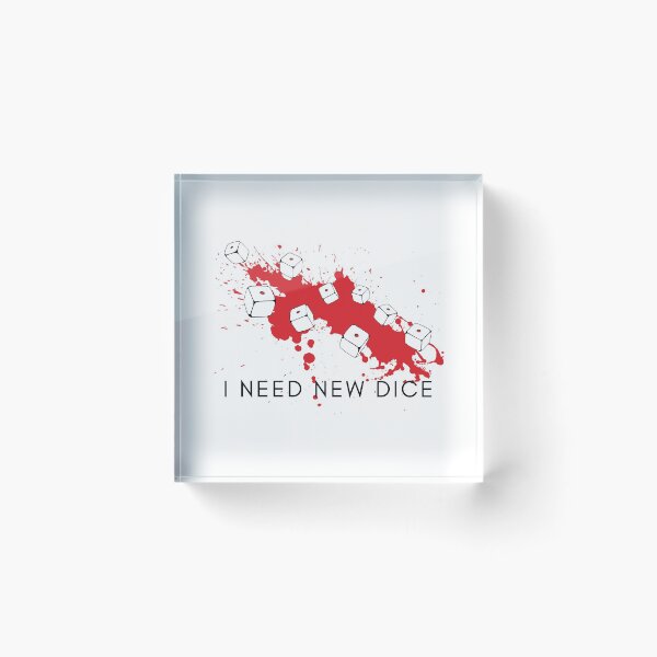 Item preview, I Need New Dice - Tabletop Wargaming Meme with Lots of Dice and Critical Fail - Dark Print designed and sold by GeekyMumDesigns.