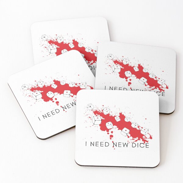 Item preview, I Need New Dice - Tabletop Wargaming Meme with Lots of Dice and Critical Fail - Dark Print designed and sold by GeekyMumDesigns.