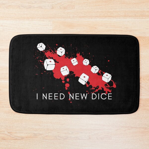 Item preview, I Need New Dice - Tabletop Wargaming Meme with Lots of Dice and Critical Fail - Light Print designed and sold by GeekyMumDesigns.