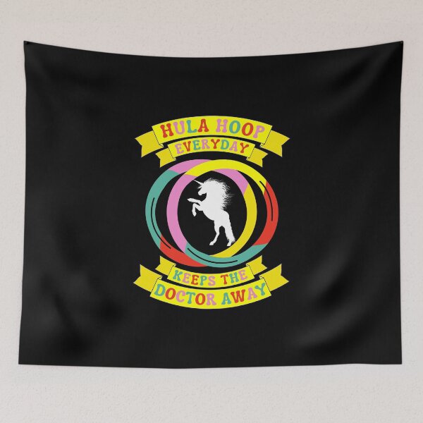 Item preview, Hula-Hoop Everyday Keeps The Doctor Away - Unicorn designed and sold by Luna Garcia.