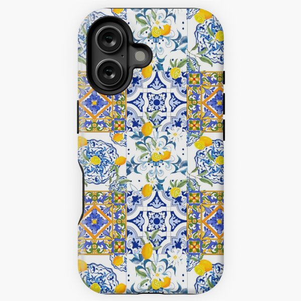 Item preview, Summer,citrus,mosaic background ,Mediterranean style,lemon fruit pattern  designed and sold by MariaMarinova.