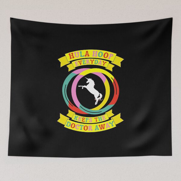Item preview, Hula-Hoop Everyday Keeps The Doctor Away - Unicorn designed and sold by Luna Garcia.