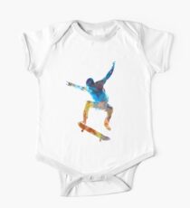 Man skateboard 01 in watercolor One Piece - Short Sleeve