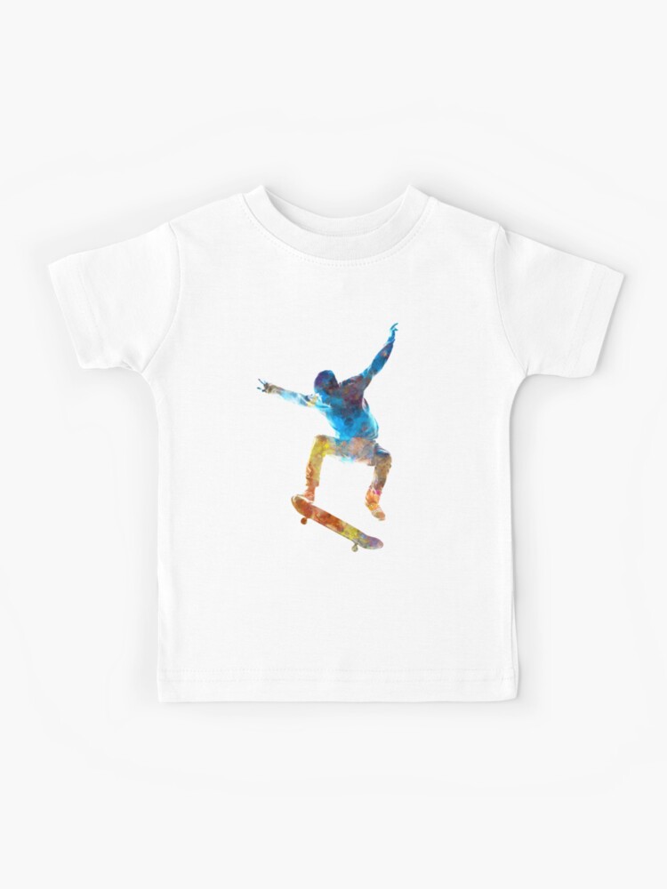 Man skateboard 01 in watercolor\
