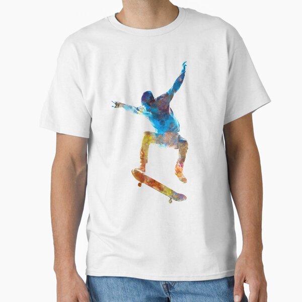 Artikel-Vorschau von Mann Skateboard 01 im Aquarell, designt und verkauft von paulrommer.