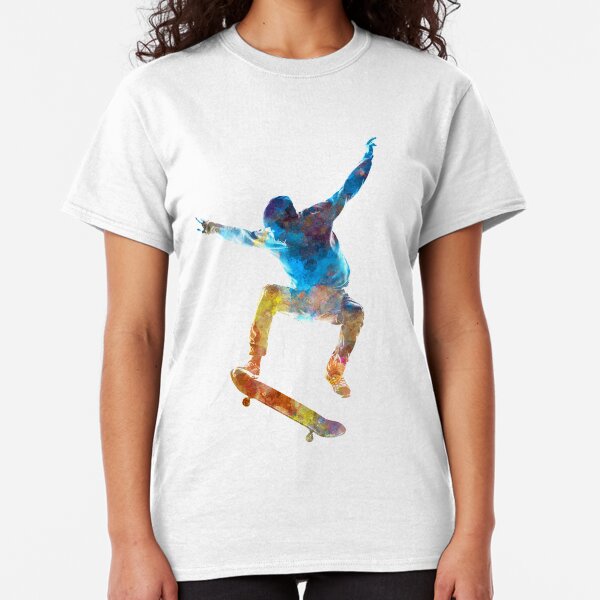 Man skateboard 01 in watercolor Classic T-Shirt