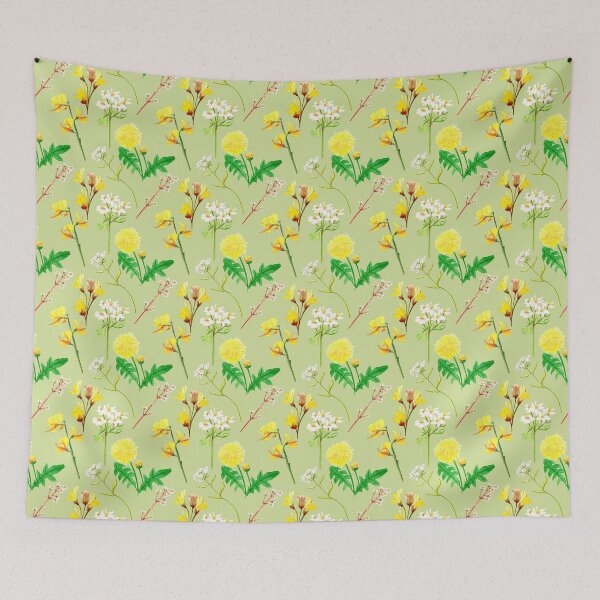 Item preview, Meadow Flower background green designed and sold by by Mònica Roca.