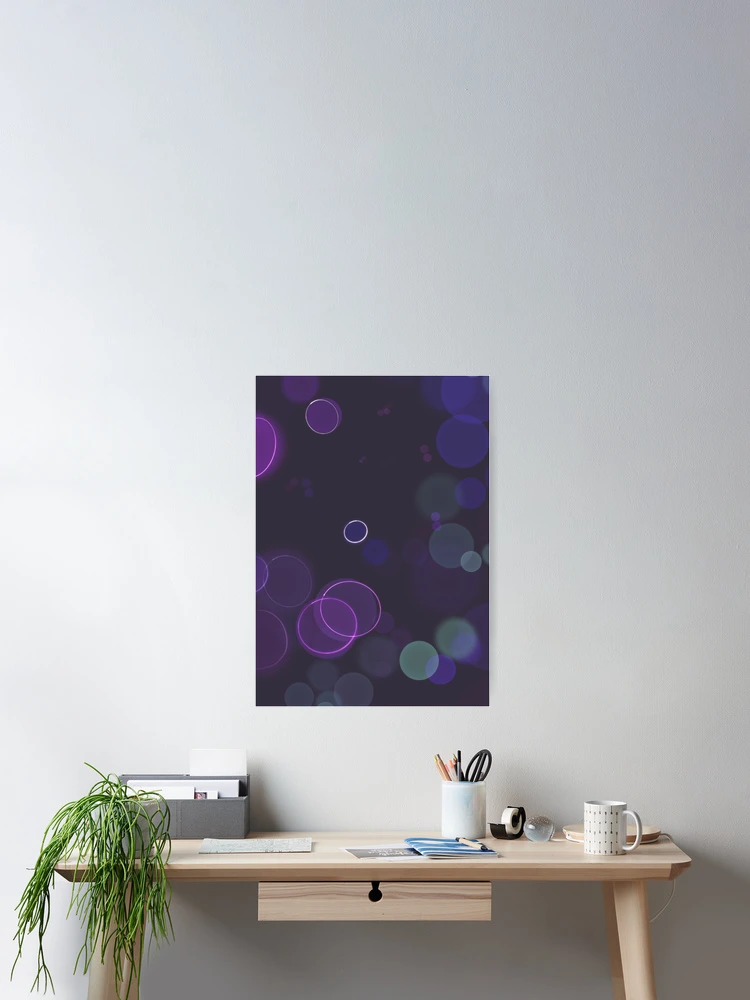Thumbnail 2 of 3, Poster, Purple bubbles designed and sold by Rishika Aggarwal.