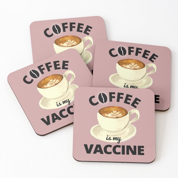 Item preview, Coffee is my vaccine coffee lover designed and sold by JooArtPrints  ★★★★★.