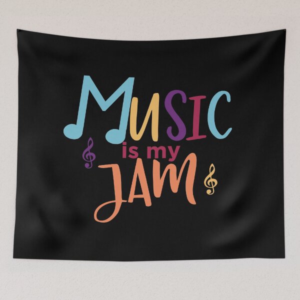 Item preview, Music Is My Jam Pun Quote designed and sold by Primroaddesigns.