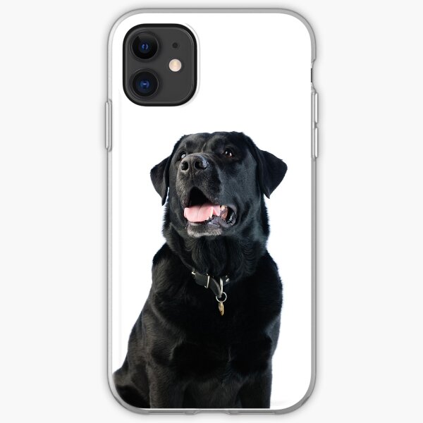 Black Labrador retriever iPhone Soft Case