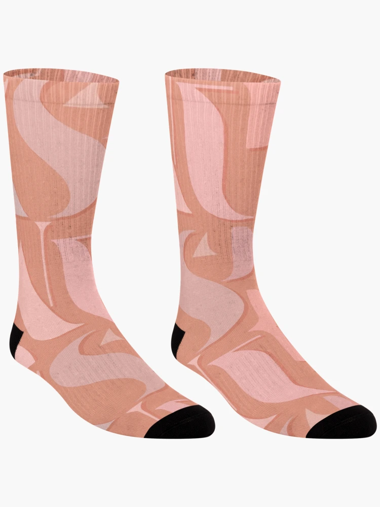 Thumbnail 3 of 5, Socks, Abstract letters designed and sold by Rishika Aggarwal.