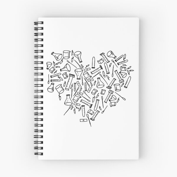 Item preview, Lab glassware, heart--black on light background designed and sold by Itinlea.