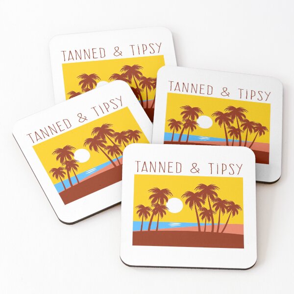 Item preview, Tanned And Tipsy Summer Beach Retro Cool Slogan designed and sold by sillyquestions.