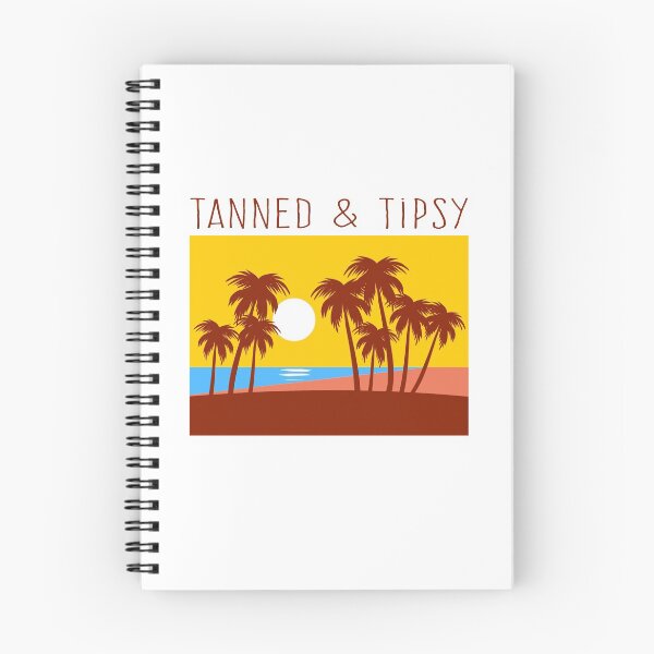 Item preview, Tanned And Tipsy Summer Beach Retro Cool Slogan designed and sold by sillyquestions.