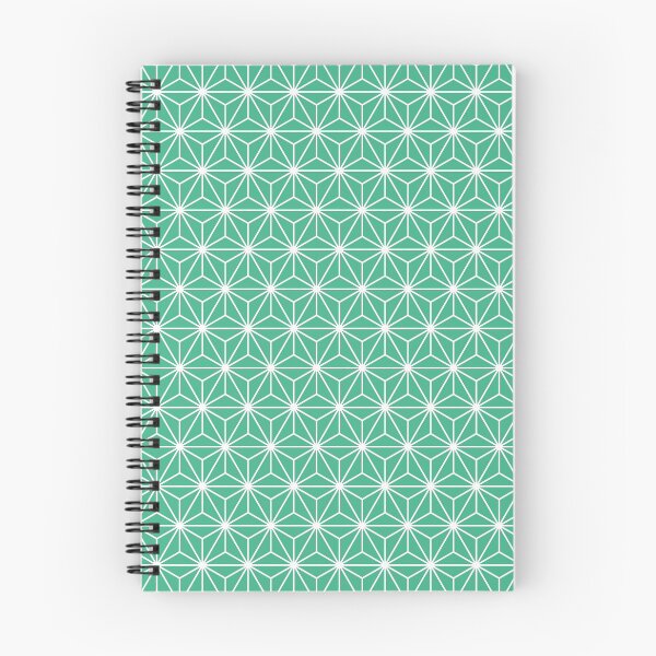 Item preview, Mint Green Green White Asanoha - Japanese Traditional Pattern designed and sold by KinitaDesign.