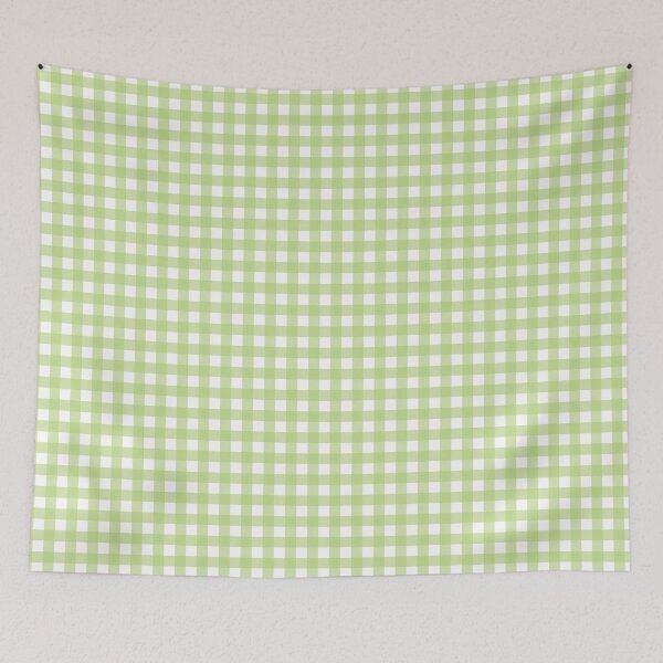 Item preview, lime green gingham patterned designed and sold by ImagineKaye.