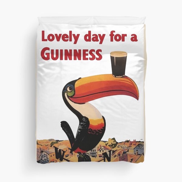 Lovely Day for A Guinness Vintage Beer Ads Duvet Cover
