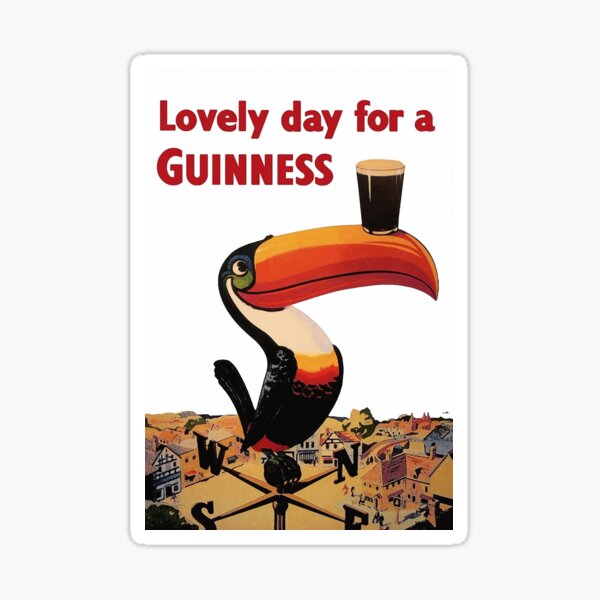 Belle journée pour une pub de bière Guinness Vintage Sticker