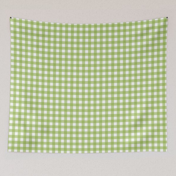 Item preview, lime green gingham patterned designed and sold by ImagineKaye.