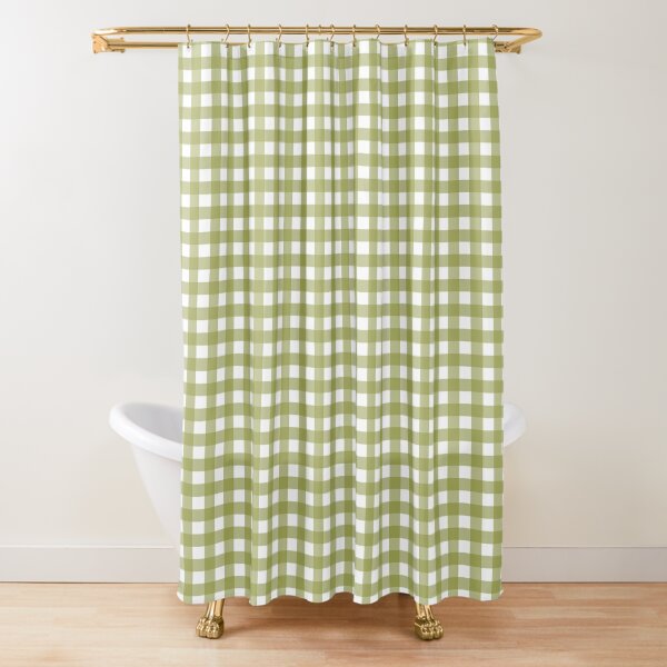 Item preview, olive green gingham patterned designed and sold by ImagineKaye.