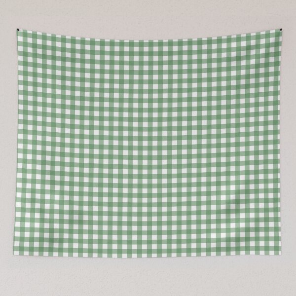 Item preview, forest green gingham patterned designed and sold by ImagineKaye.