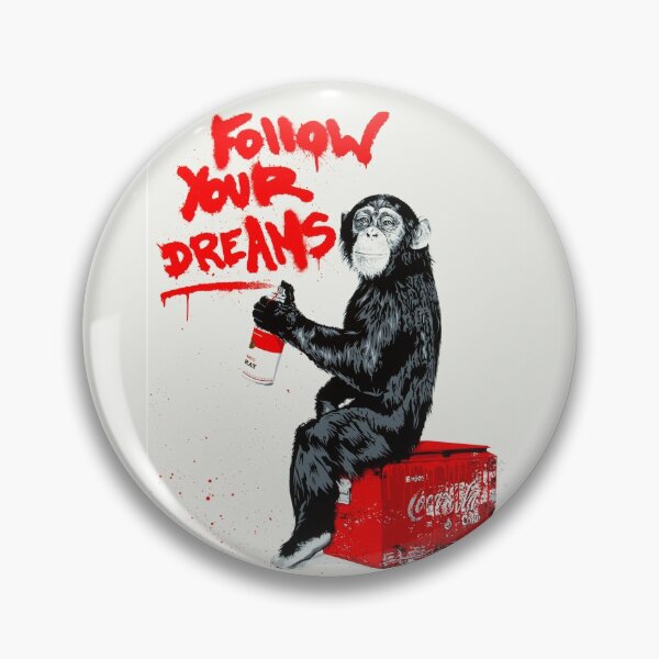 Item preview, Follow Your Dreams Chimp designed and sold by WE-ARE-BANKSY.