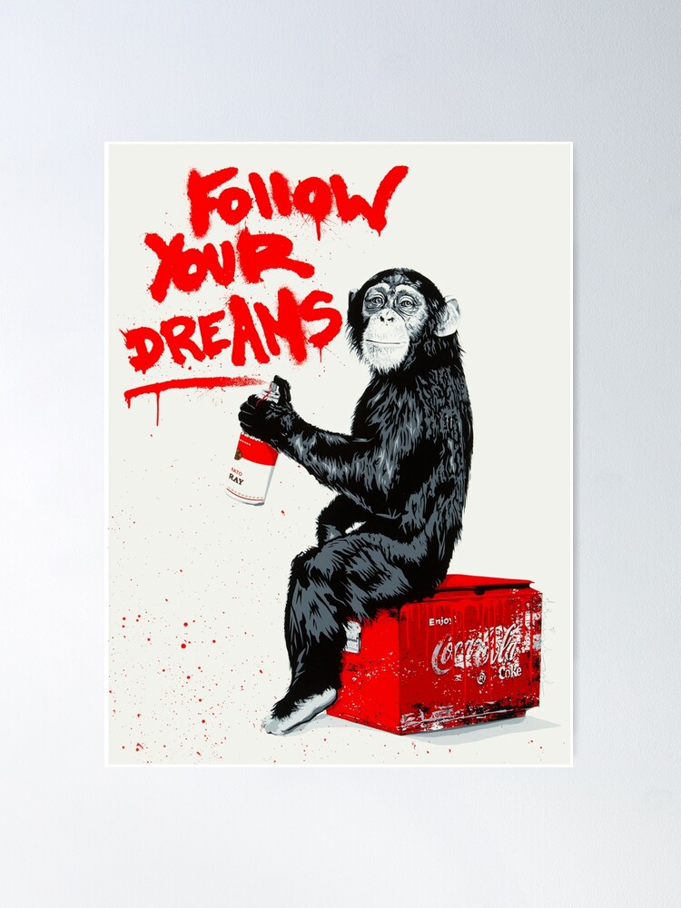 Banksy Poster Follow Your Dreams - Posters buy now in the shop Close Up GmbH