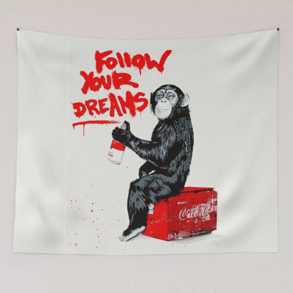Item preview, Follow Your Dreams Chimp designed and sold by WE-ARE-BANKSY.