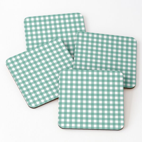 Item preview, teal gingham patterned designed and sold by ImagineKaye.