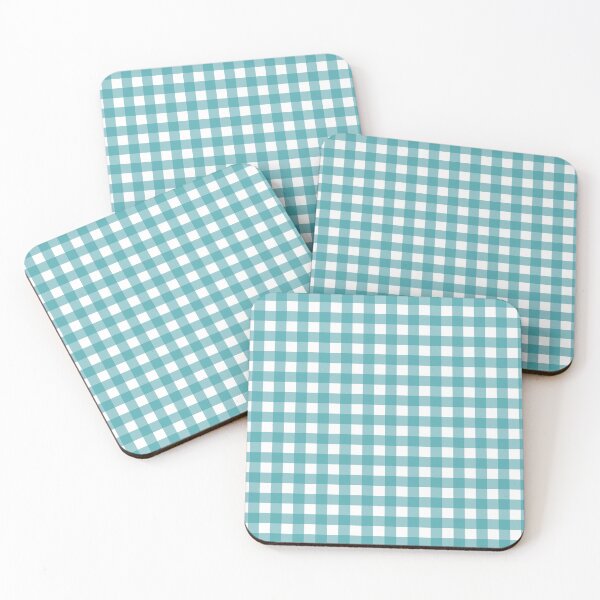 Item preview, light teal gingham patterned designed and sold by ImagineKaye.