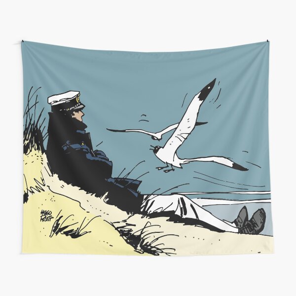 Corto Maltese on the shore Tapestry